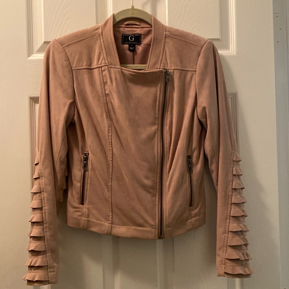 G by Giuliano Faux Suede Moto Jacket